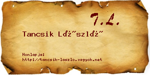 Tancsik László névjegykártya
