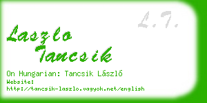 laszlo tancsik business card