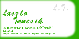 laszlo tancsik business card